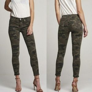 HUDSON Nico Sparkle Camo Skinny Jeans Mid Rise 30